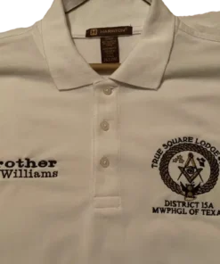 Alternative view of True Square 108 PHA Master Mason Blue Lodge Polo - Copy